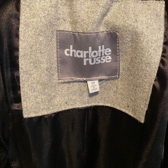 Charlotte Russe grey pea coat size M - Picture 5 of 5